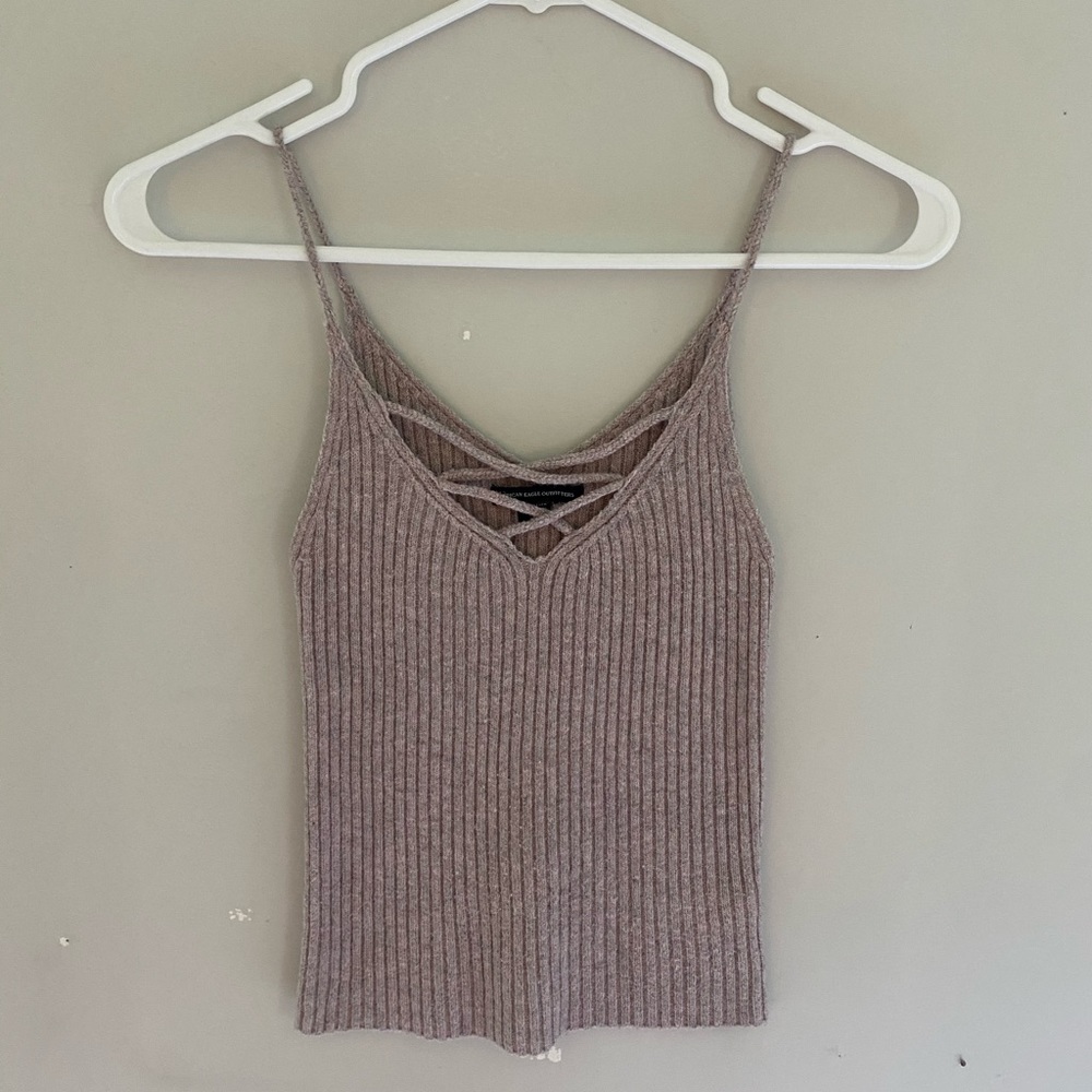 Light purple sweater material tank top